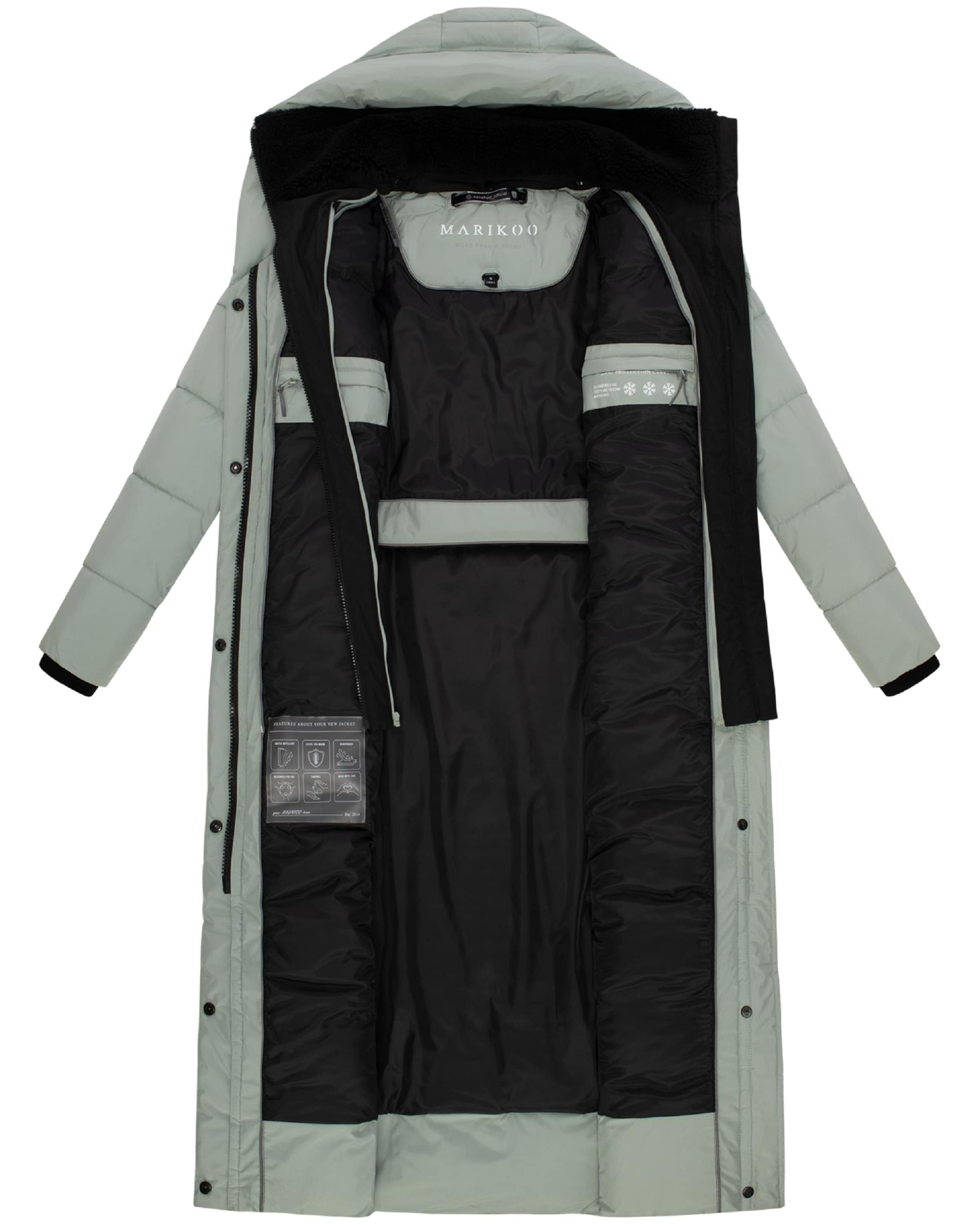 MARIKOO Winter Coat 'Pakoraa 16' in Green