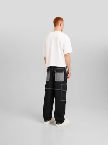 Bershka Loosefit Cargo farmer - fekete