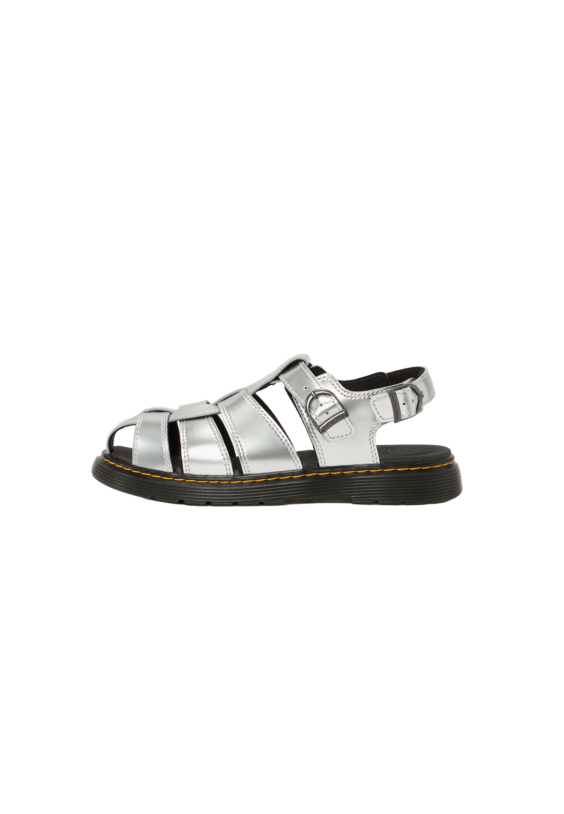 Sandales 'Caarys Y' Dr. Martens en argent : devant