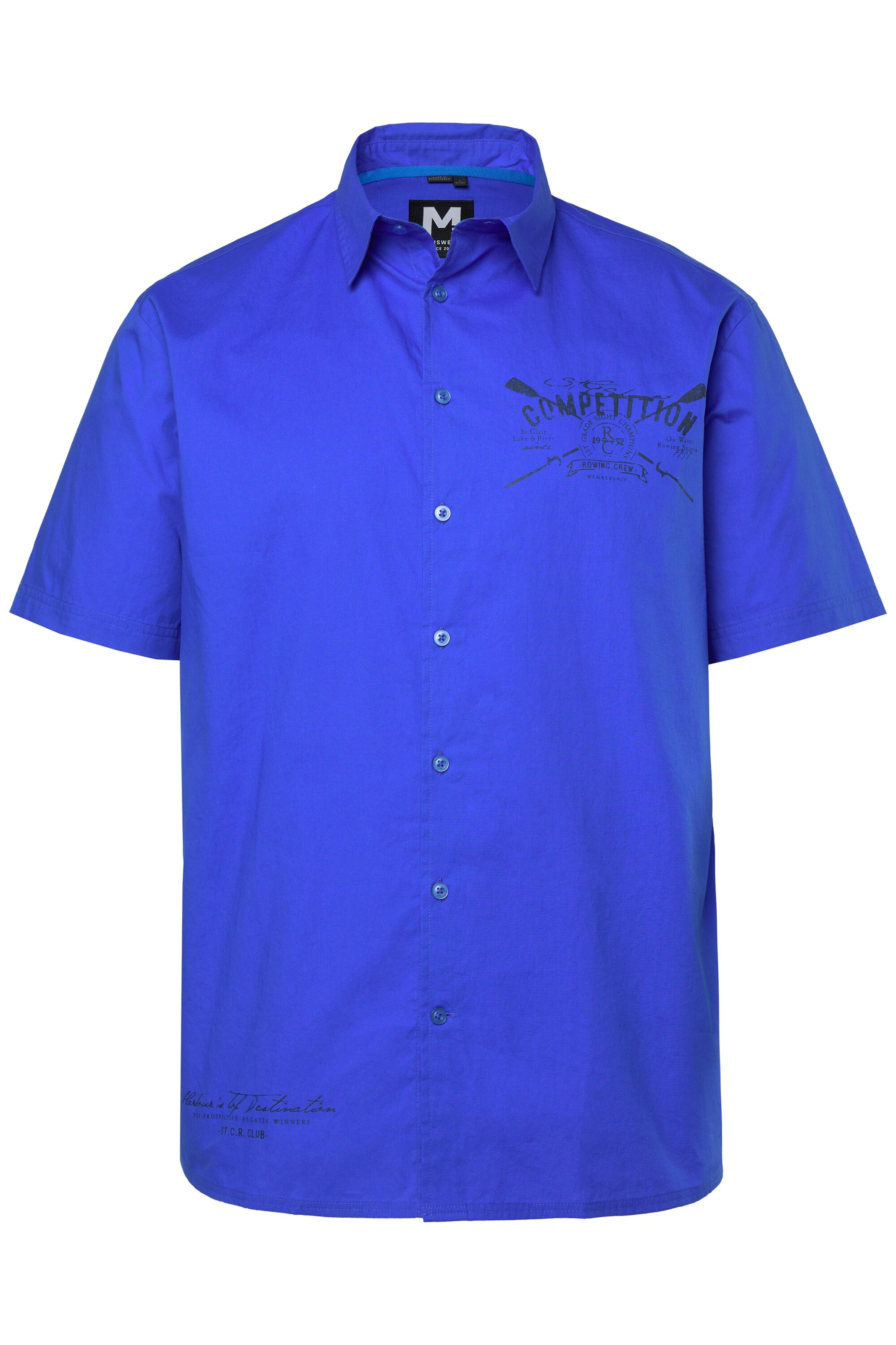 Men Plus Regular Fit Hemd in Blau: Vorderseite