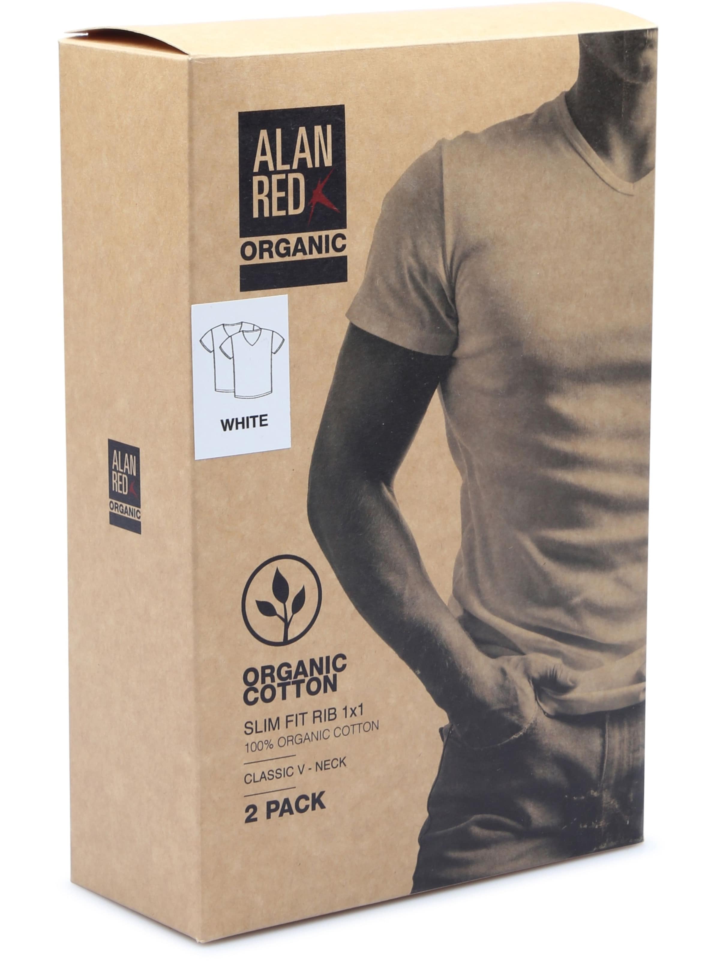 T-Shirt 'Organic' alan red en blanc