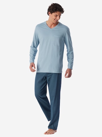 SCHIESSER Schlafanzug ' Comfort Essentials ' in Blau