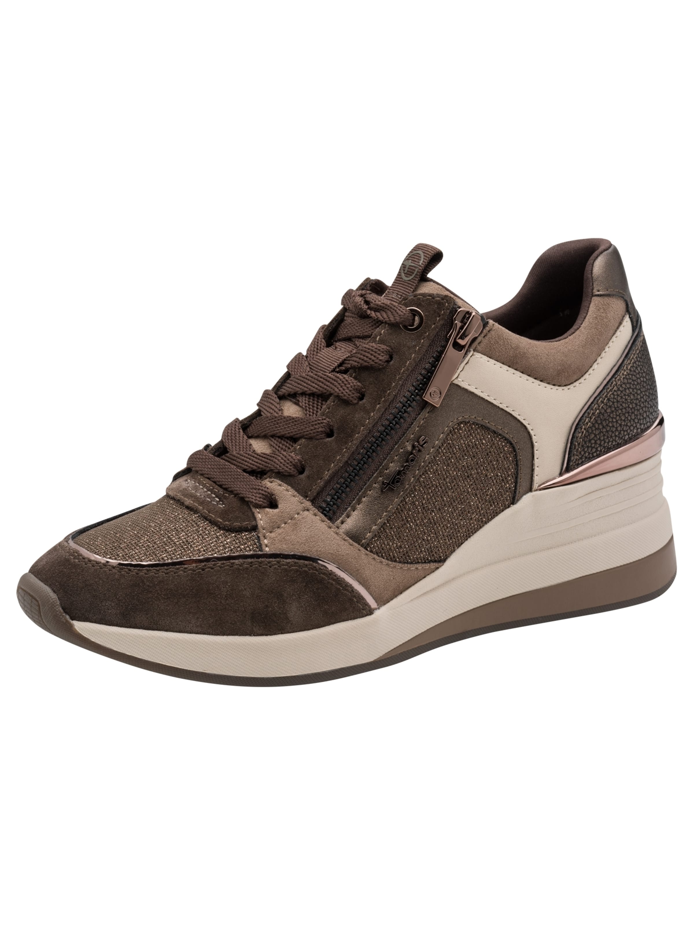 Baskets basses Tamaris en marron : devant