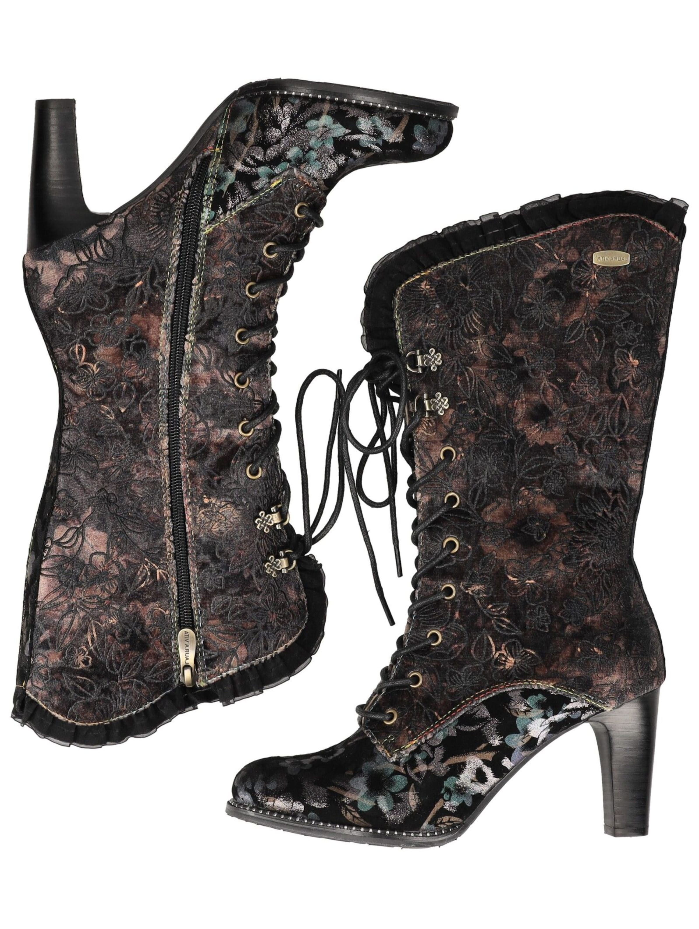 Bottes à lacets Laura Vita en gris