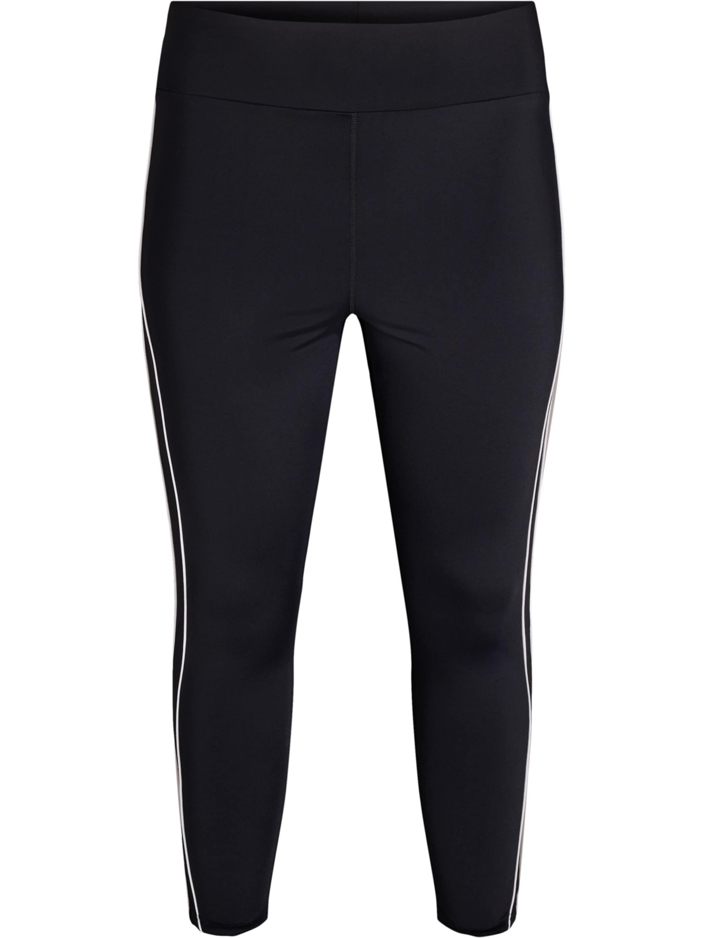 Active by Zizzi Скинни Спортивные штаны 'Ananna' в Черный: спереди