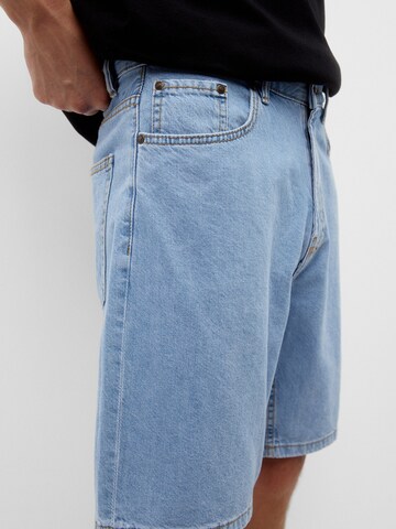 Pull&Bear Loosefit Jeans in Blauw