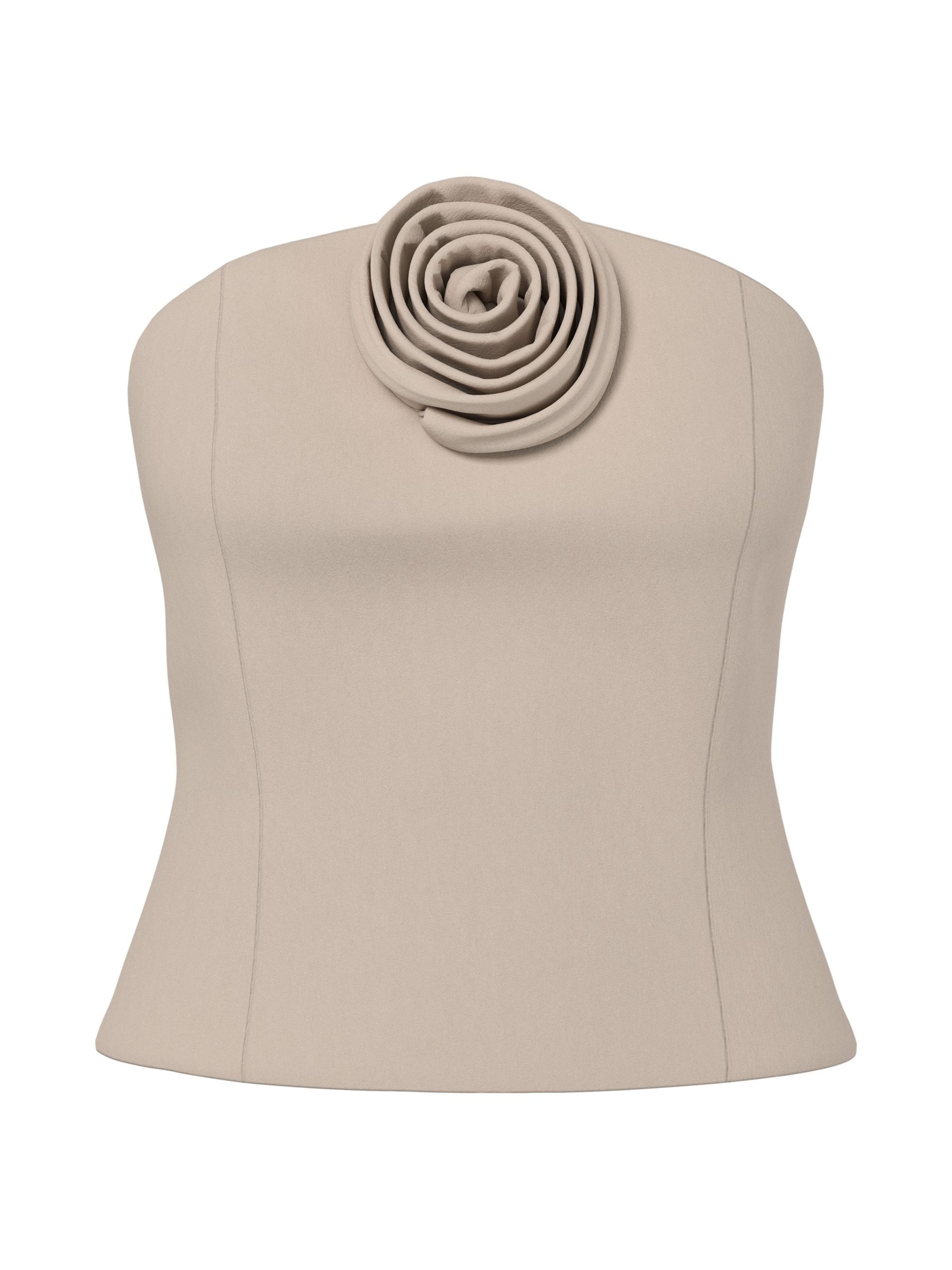 HYPEDROP Top 'Clara' in Beige: front