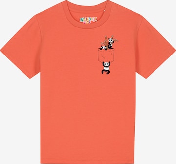 watabout.kids Shirt 'Pocket Pandas' in Orange: front
