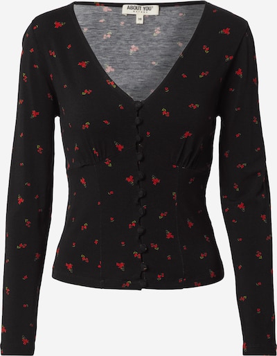 zöld / piros / fekete ABOUT YOU Póló 'Lotti Shirt', Termék nézet