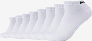 SKECHERS Athletic Socks in White: front