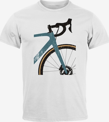 Neverless Shirt 'Rennrad' in White: front