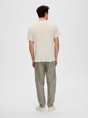 T-Shirt 'Bet' SELECTED HOMME en beige