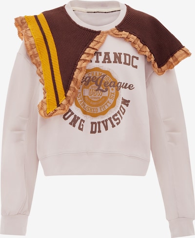 HOMEBASE Sweater majica u bež / smeđa / žuta, Pregled proizvoda