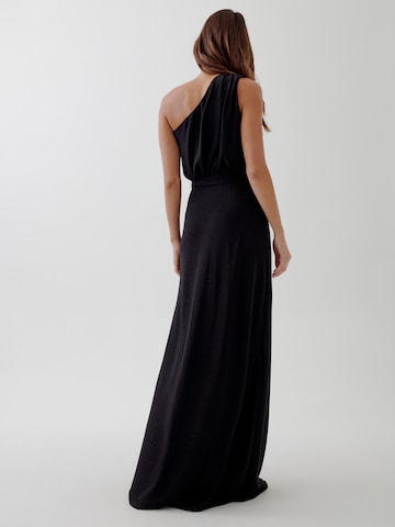 Tussah Kleid 'Amanda' in Schwarz: Rückseite