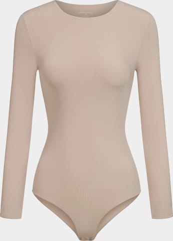 cfab (formerly creamy fabrics) Body 'Crew Neck Longsleeve Bodysuit' in Roze: voorkant