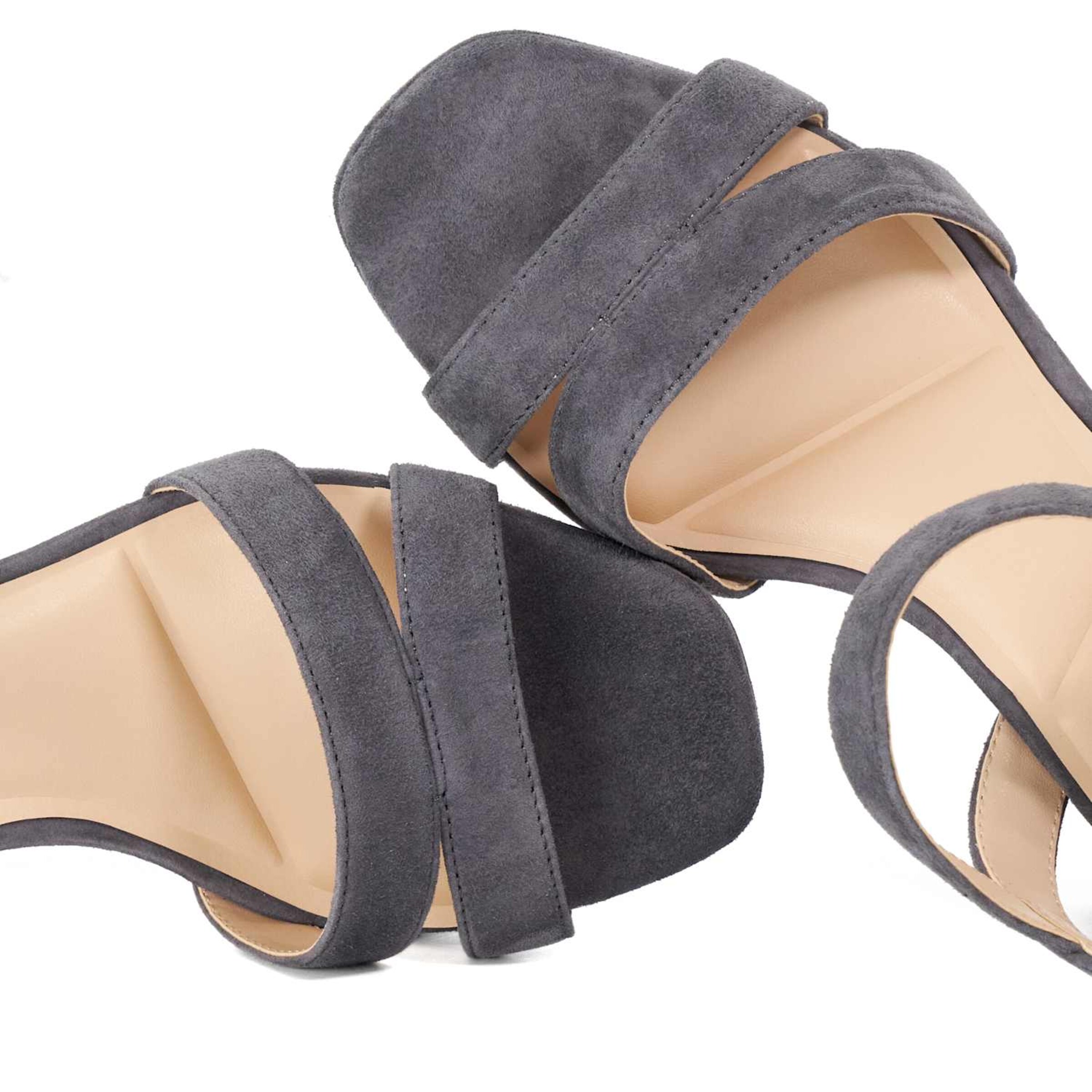 Dune LONDON Sandalen met riem 'Manifesting' in Grijs