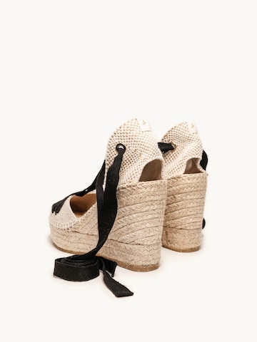 Sandalo 'Alpargata Cuña 10 cm' di Alhamas in grigio