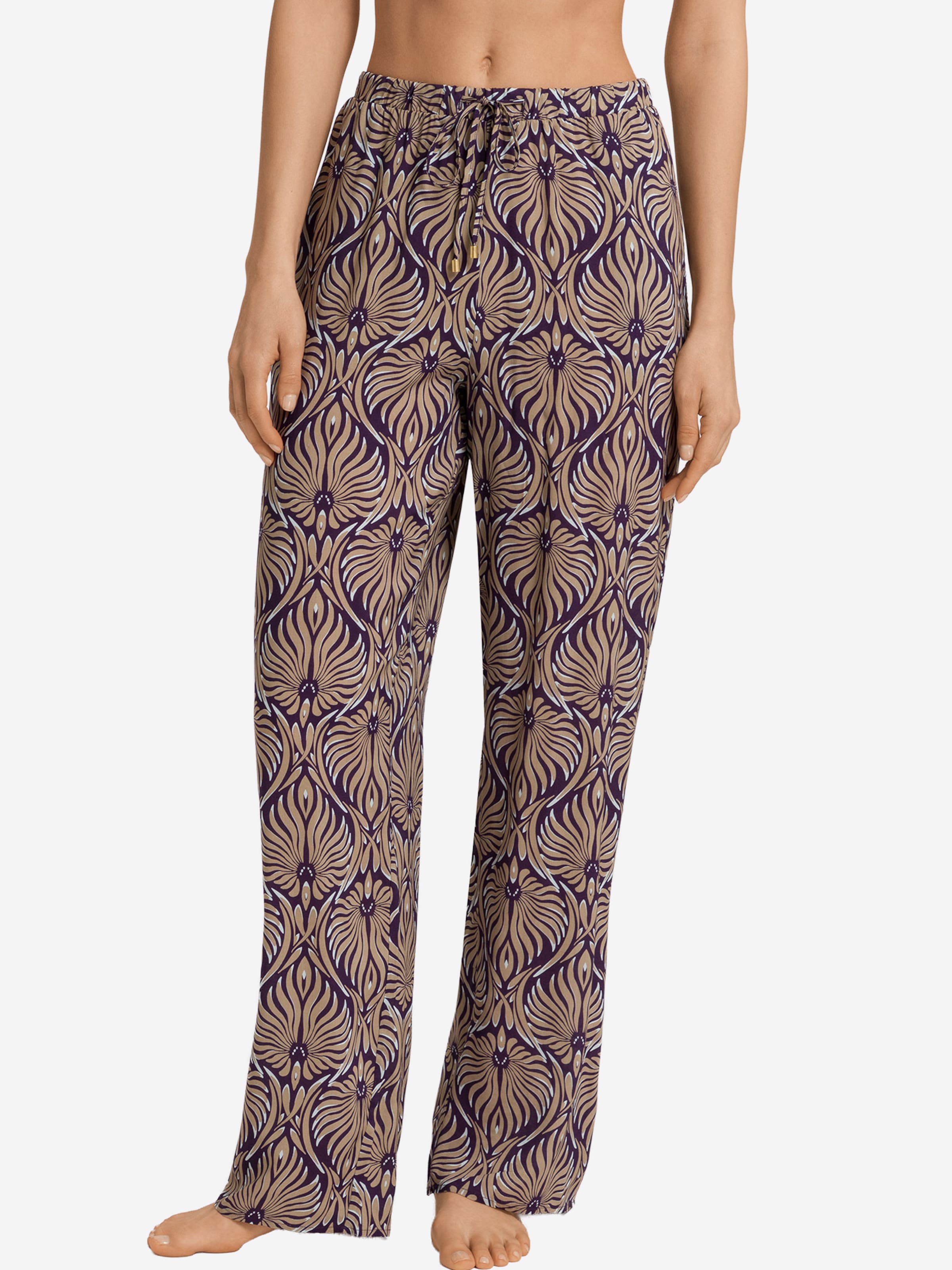 Hanro Pajama pants ' Sleep & Lounge ' in Beige: front