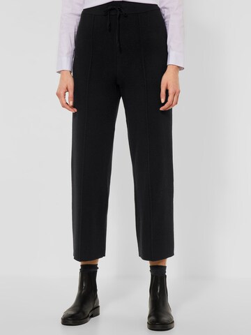 STREET ONE Wide leg Broek in Zwart: voorkant