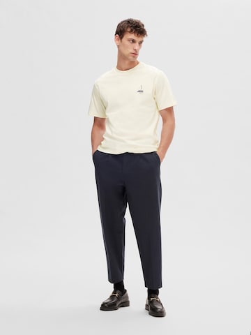 SELECTED HOMME Regular Pleat-Front Pants 'TORINO' in Blue