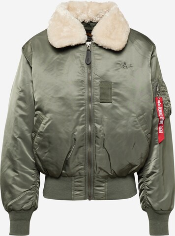 ALPHA INDUSTRIES Prehodna jakna 'B 15' | zelena barva: sprednja stran