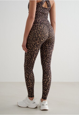 Skinny Pantalon de sport 'Cheetah' Aim'n en marron