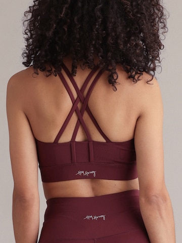 Hey Honey - Bustier Sujetador deportivo 'Criss Cross' en rojo