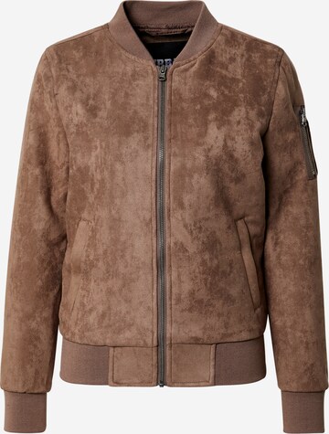 Urban Classics Between-Season Jacket in Brown: front