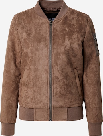 Veste mi-saison Urban Classics en marron : devant