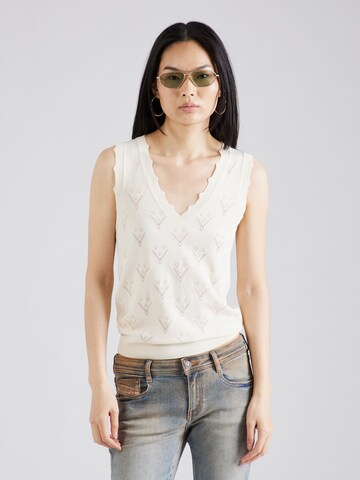 GARCIA Knitted Top in White: front