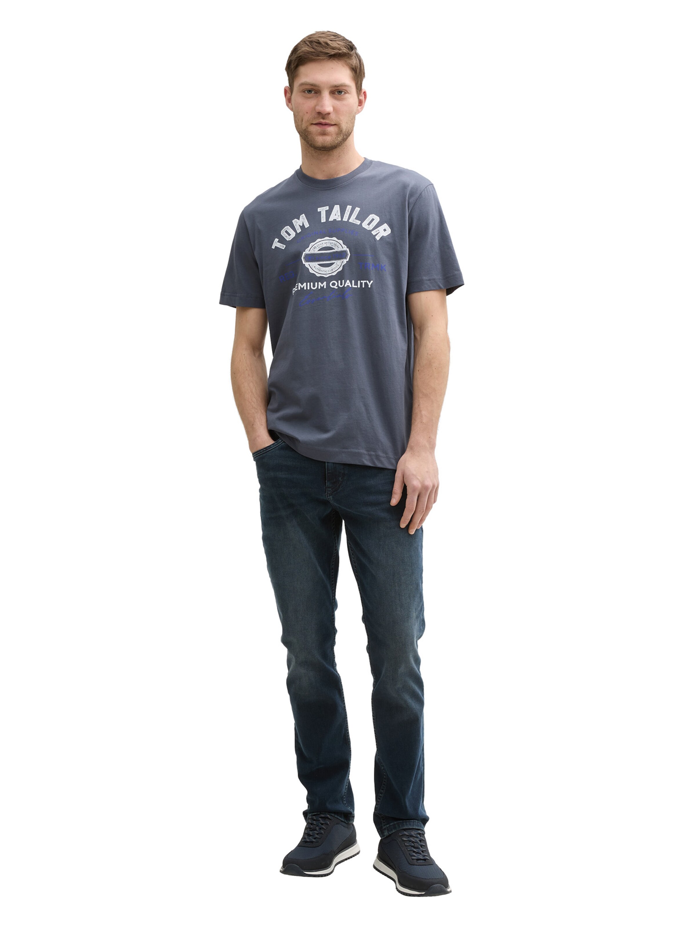 TOM TAILOR Тениска в сиво