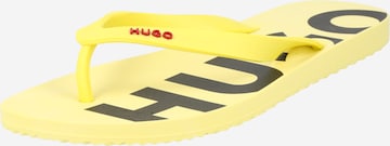 HUGO T-Bar Sandals 'Dave' in Yellow: front