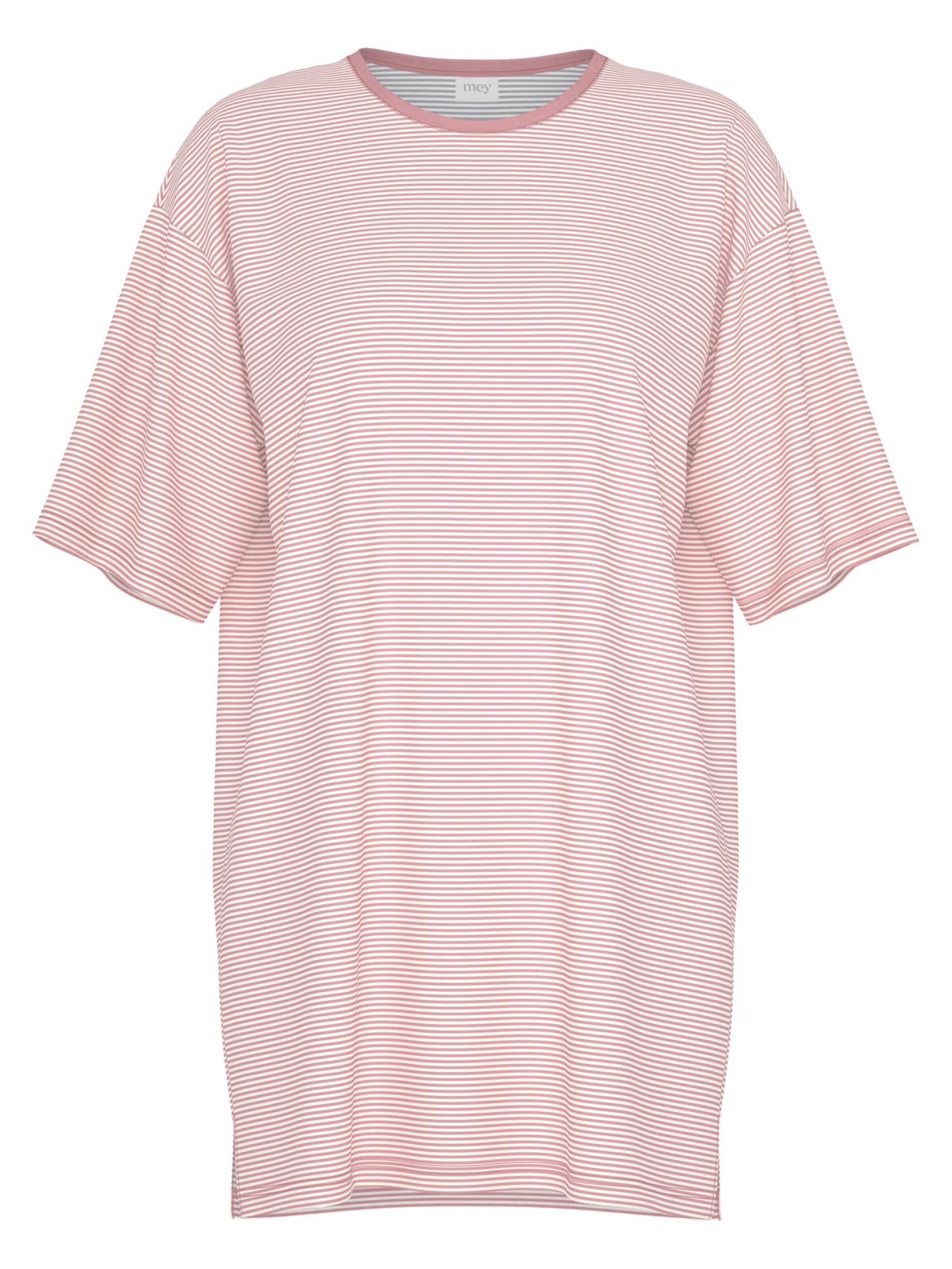 Mey Nachthemd 'Simple Stripes' in Roze: voorkant