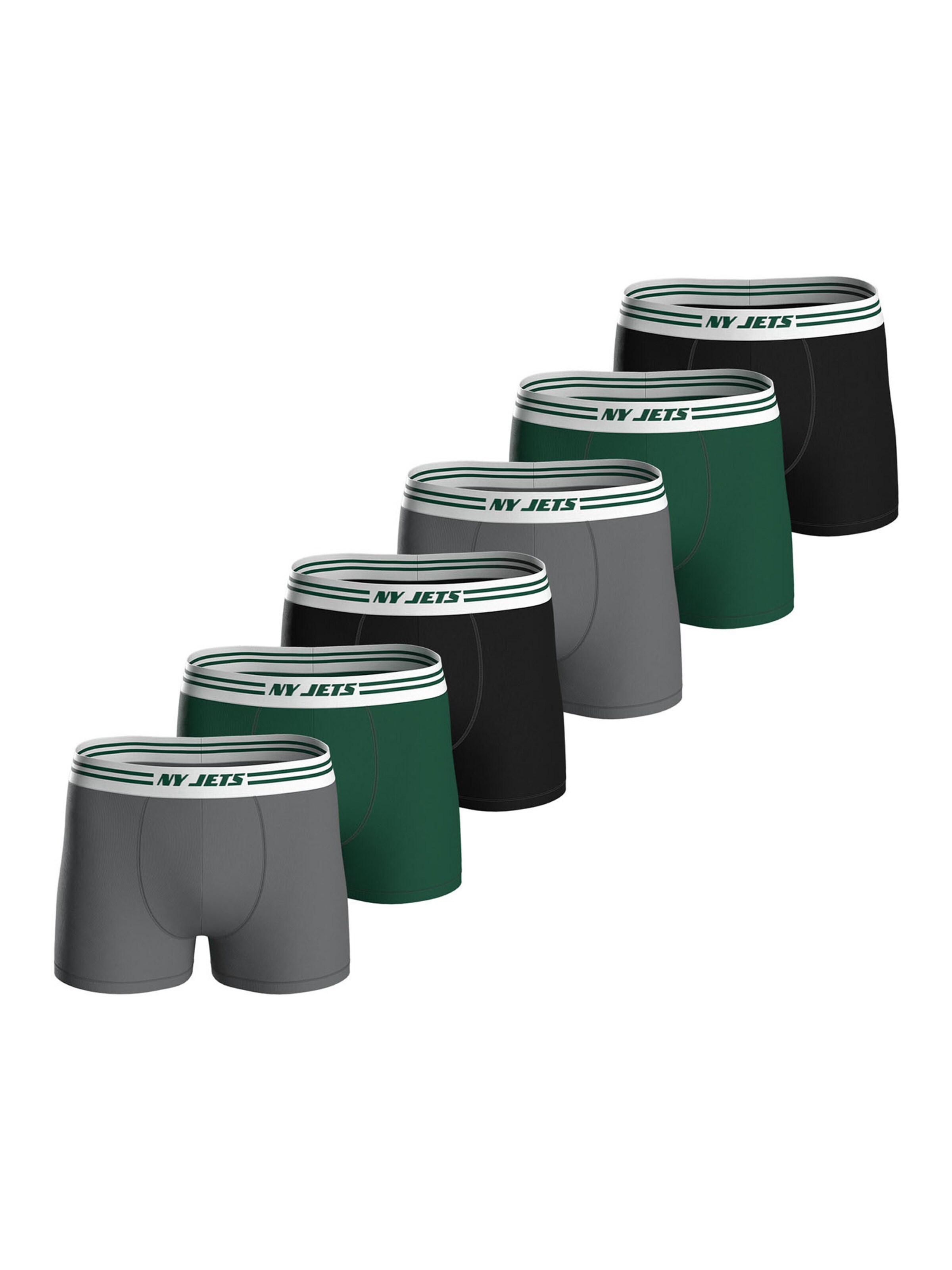 Huddle Boxershorts 'NY Jets' in Grau: Vorderseite