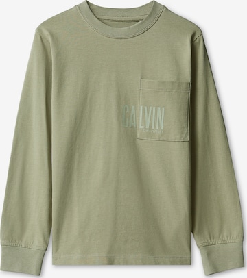 Pull-over Calvin Klein Jeans en vert : devant