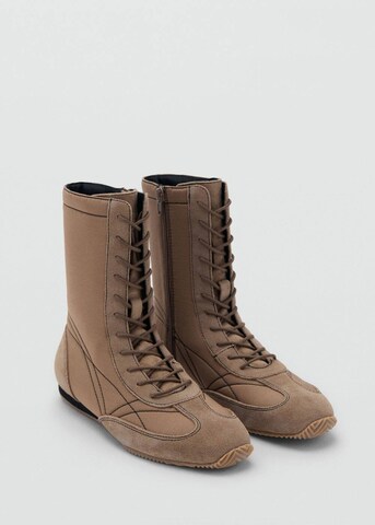 MANGO TEEN Boots 'Boxeo' in Brown