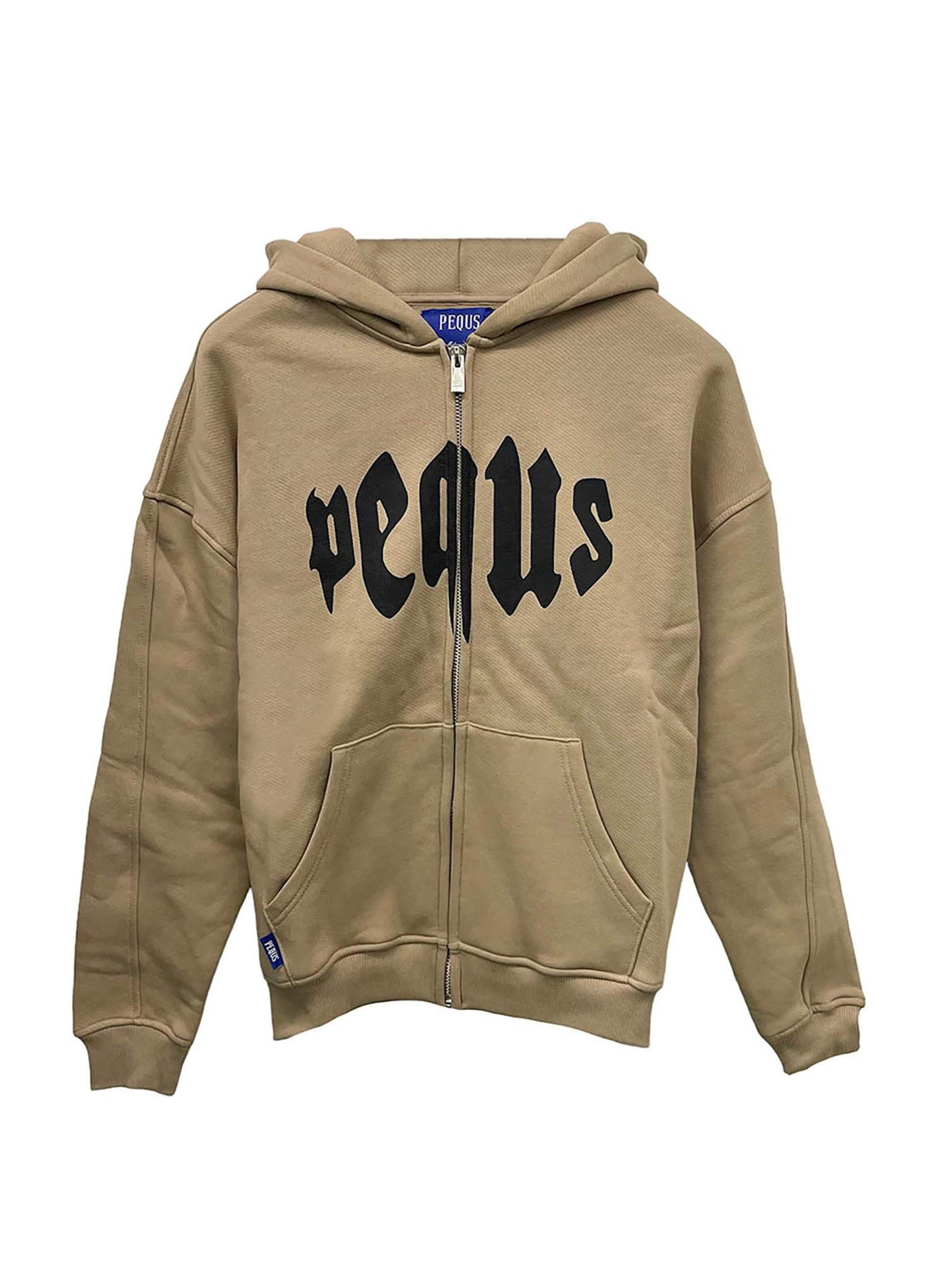 Pequs Zip-Up Hoodie 'Mythic' in mottled brown, Item view