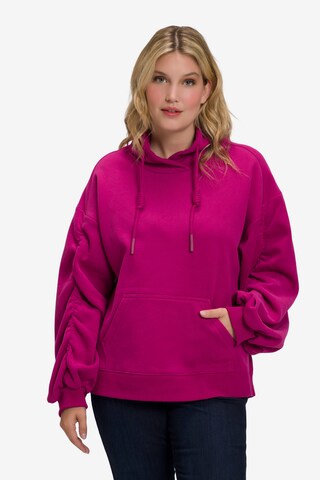 Sweat-shirt Ulla Popken en violet : devant