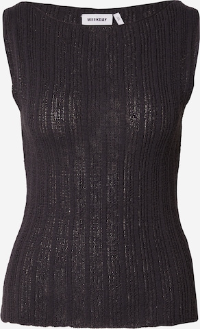 WEEKDAY Knitted top 'Geena' in Grey: front