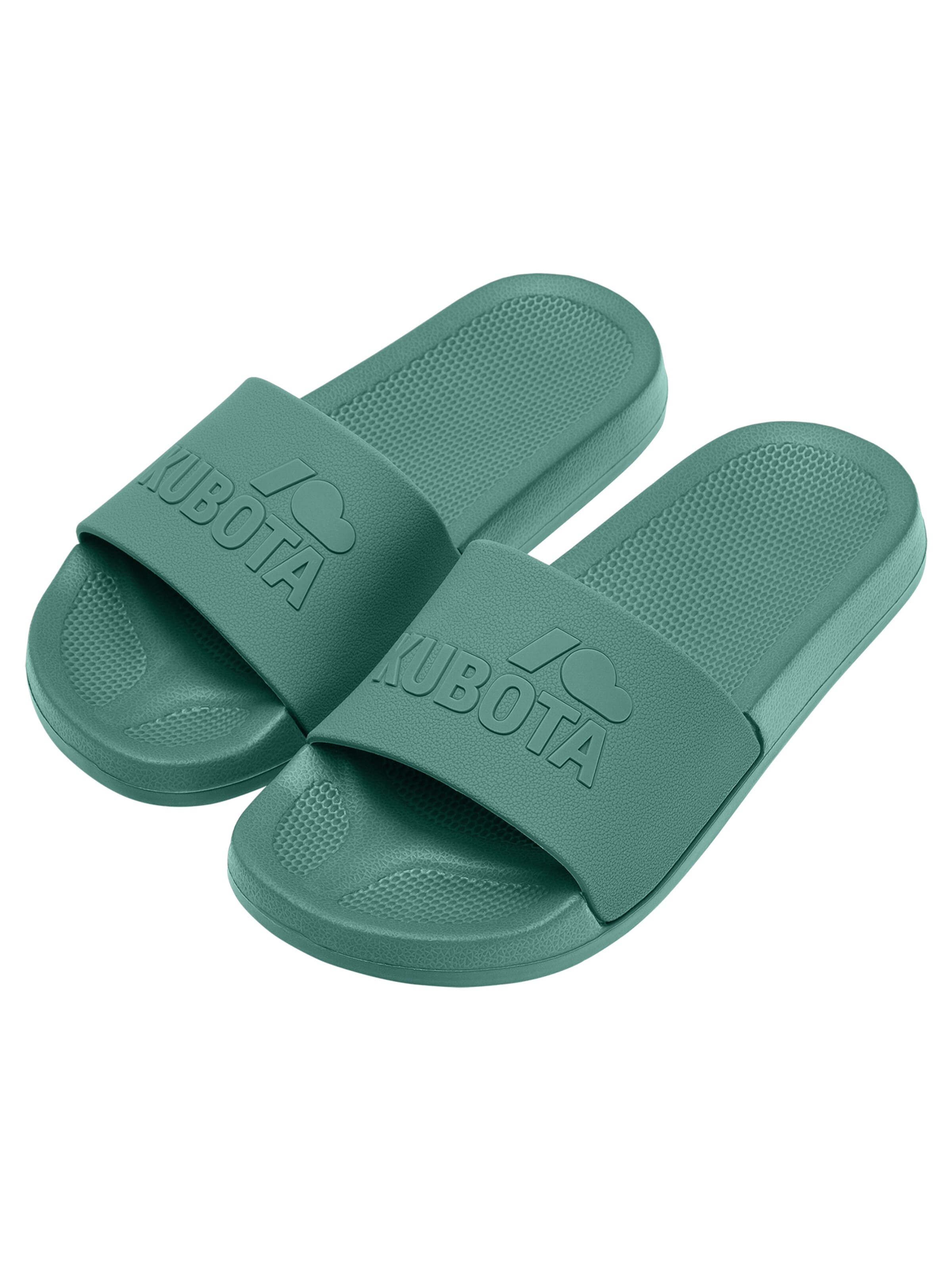 Kubota Strand-/badsko 'Kubota Men's Slip-On Dark Green Basic Plain Pool Slides' i grön