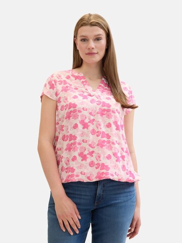 Tom Tailor Women + Blouse in Roze: voorkant