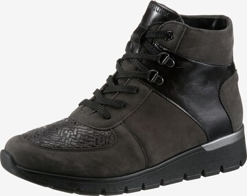 WALDLÄUFER Lace-Up Ankle Boots in Grey: front