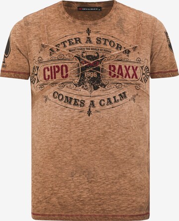 CIPO & BAXX T-Shirt in Braun: predná strana