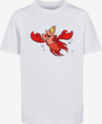 F4NT4STIC Shirt 'The Little Mermaid Sebastian Bubbles' in Wit: voorkant
