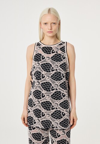 Fabienne Chapot Gebreide top in Beige: voorkant