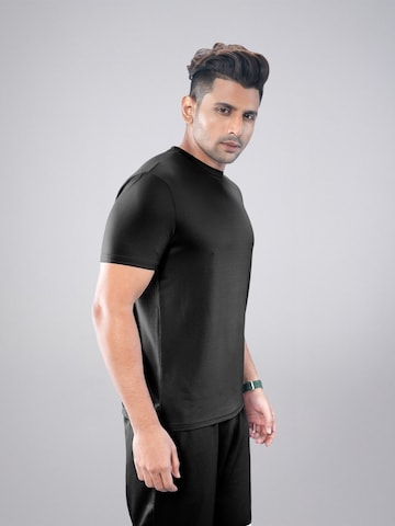 PANTONECLO - Camiseta funcional 'Pantoneclo Men's Gym Crew Neck Short Sleeve T-Shirt' en negro