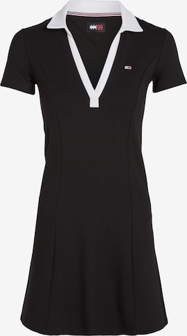 Tommy Jeans Curve Shirt Dress in Black: front