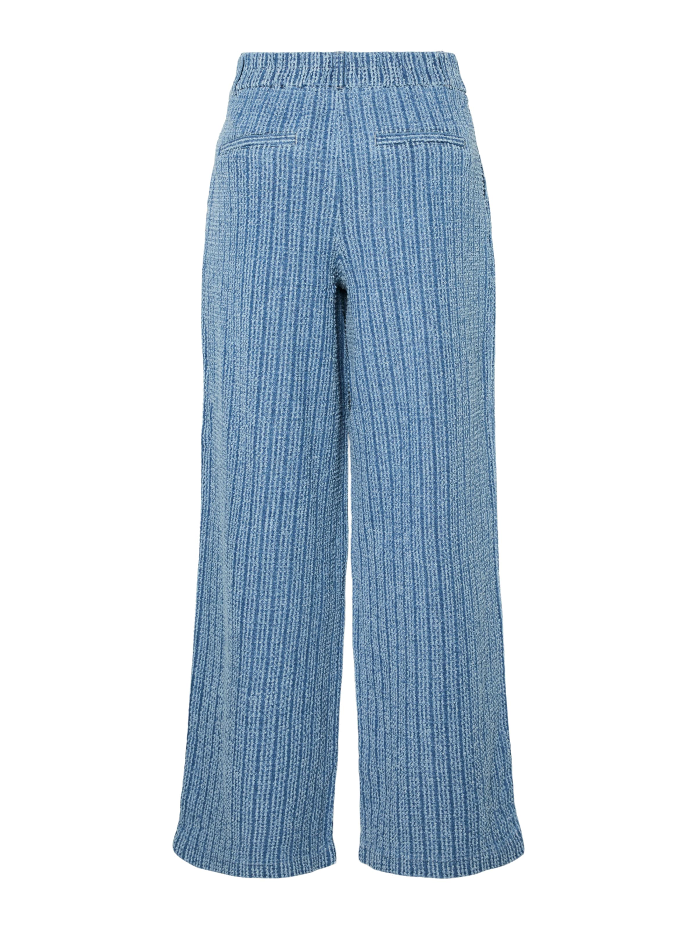 PIECES Wide leg Pleat-front jeans 'PCMALBA' in Blue