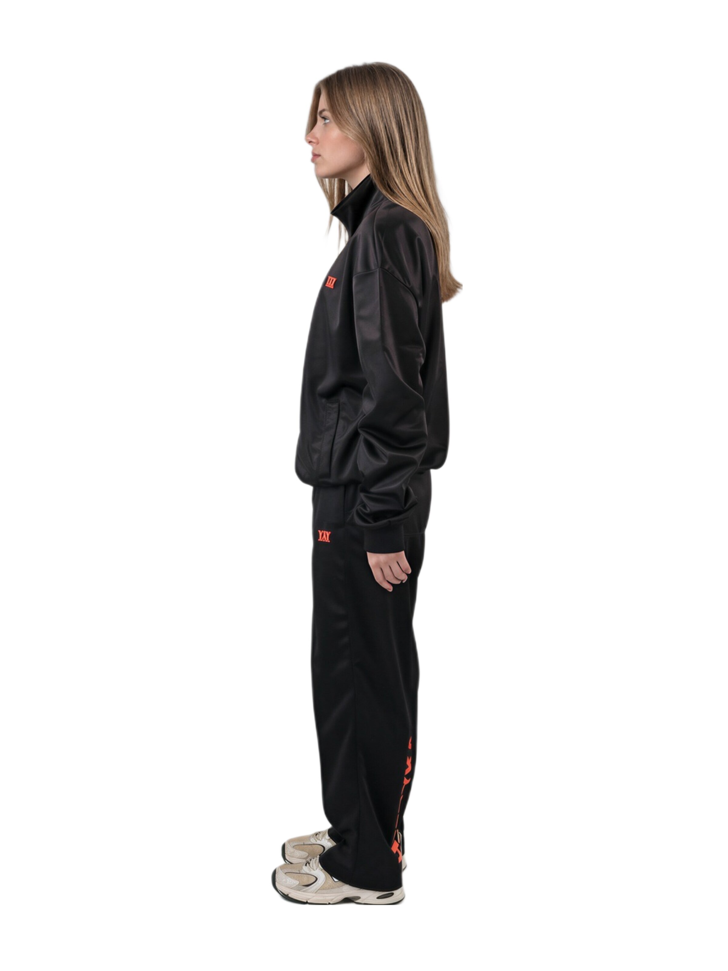 HEFTYKA Athletic Jacket 'TRACK JACKET OR' in Black