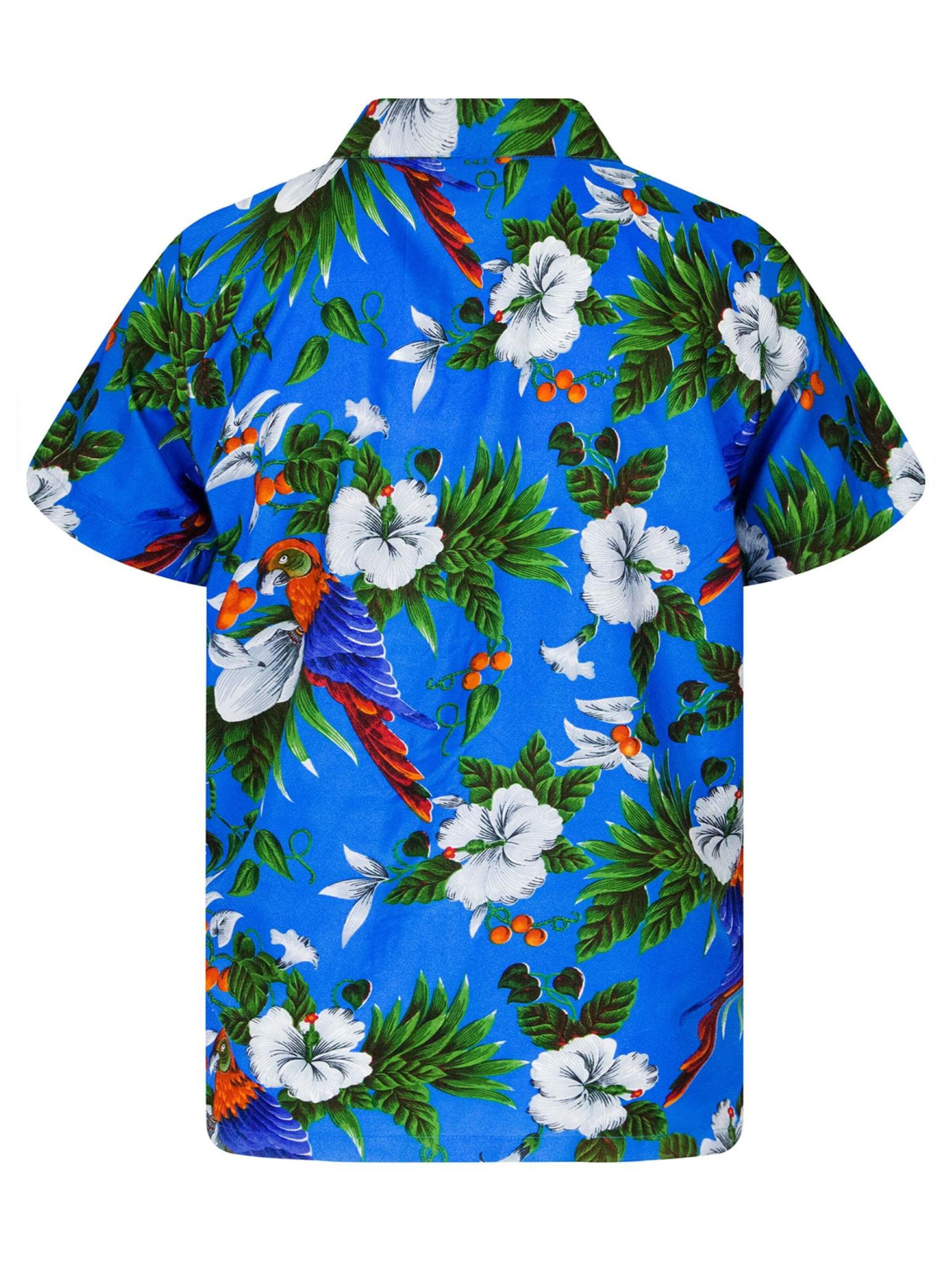 King Kameha Shirt 'Cherryparrot' in Blue